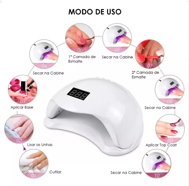 Lampara Led/uv Uñas 48 W