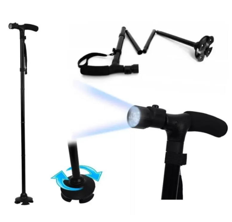 Bastón plegable con luz