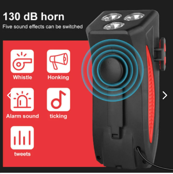 Luz de bicicleta multifunción 4 en 1